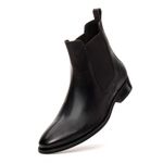 Bota Social Masculina Chelsea Torino em Couro Preta