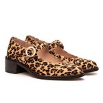 Sapato Boneca Camellia Pelo Animal Print