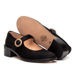 Sapato Boneca Camellia Pelo Preto