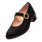 Sapato Boneca Camellia Pelo Preto