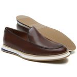 Mocassim Casual Masculino Café ABD005