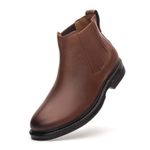Bota Chelsea Masculina Siena de Couro Damasco