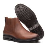 Bota Chelsea Masculina Siena de Couro Damasco