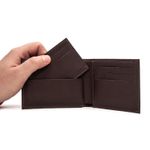 Carteira Masculina Dante em Couro – Carteira e Porta-Cartões 2 em 1 | Cor Café