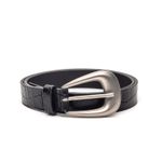 Cinto de Couro Croco Rovere Preto