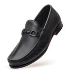 Mocassim Black Floater Preto Solado de Couro GJ01 BR-BK