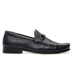 Mocassim Black Floater Preto Solado de Couro GJ01 BR-BK