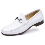 Mocassim Casual Branco GJ01 Solado De Borracha