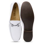 Mocassim Casual Branco GJ01 Solado De Borracha