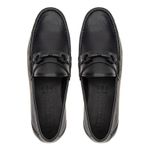 Mocassim Monaco Black Floater Solado de Couro