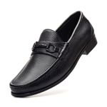 Mocassim Monaco Black Floater Solado de Borracha