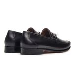 Mocassim Montalcino Preto Solado de Couro 
