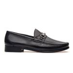 Mocassim Montalcino Preto Solado de Couro 