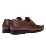 Mocassim Masculino de Couro Giacomo Capuccino GJ03 Solado De Couro
