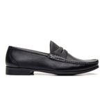 Mocassim Casual Floater Preto Gj03 Solado De Borracha