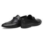 Mocassim Masculino de Couro Preto GS01 Solado de Couro