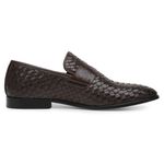 Mocassim Masculino Couro Tressê Chocolate GS03