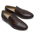 Mocassim Masculino Couro Tressê Chocolate GS03