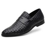 Mocassim Masculino Couro Tressê Preto GS03