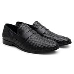 Mocassim Masculino Couro Tressê Preto GS03