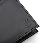 Carteira Masculina Porta Cartão de Couro 5015 Preta