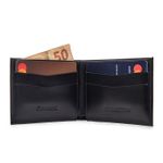 Carteira Masculina Porta Cartão de Couro 5015 Preta