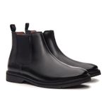 Bota Chelsea Montoro Masculina de Couro Preto