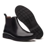 Bota Chelsea Montoro Masculina de Couro Preto