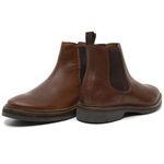 Bota Masculina de Couro Chelsea HTR006 Tan