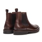 Bota Chelsea Montoro Masculina de Couro Castanho