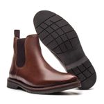 Bota Chelsea Montoro Masculina de Couro Tan