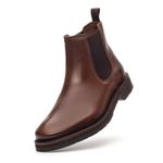 Bota Chelsea Montoro Masculina de Couro Tan