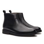 Bota Masculina Torrione com Zíper de Couro Preto