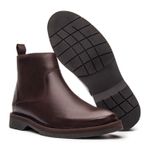 Bota Masculina Torrione com Zíper de Couro Brown