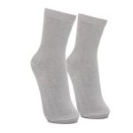 Meia de Algodão Cano Alto Off White