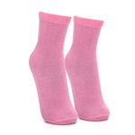 Meia de Algodão Cano Alto Rosa Claro