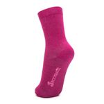 Meia de Algodão Cano Alto Rosa Escuro