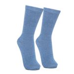 Meia de Algodão Cano Alto 3/4 Azul Claro