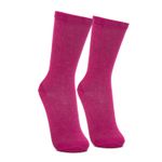 Meia de Algodão Cano Alto 3/4 Rosa Escuro