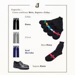 Kit Meia Semana de Algodão Premium Social Preta