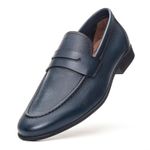 Mocassim Modena Azul Solado de Borracha