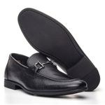 Mocassim Mantova Preto Solado de Borracha