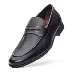 Mocassim Modena Preto Solado de Borracha