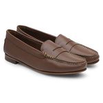 Mocassim Feminino de Couro Marrom com Solado de Couro 9014 