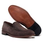 Mocassim Masculino de Couro Café