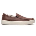 Sapatênis Masculino Slip-on de Couro Tan