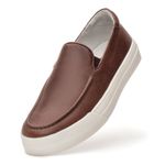 Sapatênis Masculino Slip-on de Couro Tan