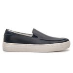 Sapatênis Masculino Slip-on de Couro Navy