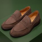Sapato Masculino Loafer Camurça Terra