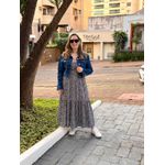 Vestido Julia Animal Print Preto